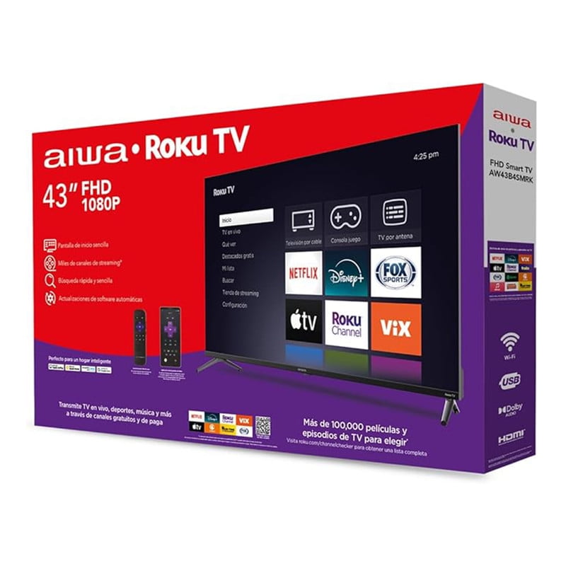 TV Aiwa 43 Inch FHD Roku LED TV AW43B4SMRK