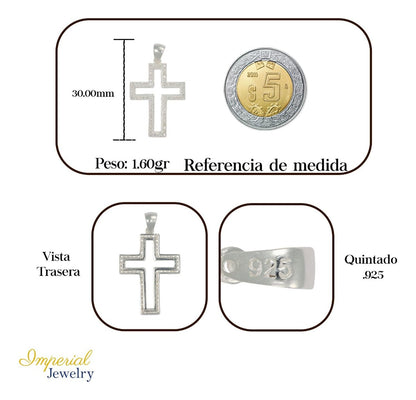 Dije Turco De Plata 925 De Cruz Con Zirconia