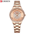 CURREN Women's Watch Original Brand Luxury Diamond Casual Business Quartz Stainless Steel Waterproof 9084 X No Box