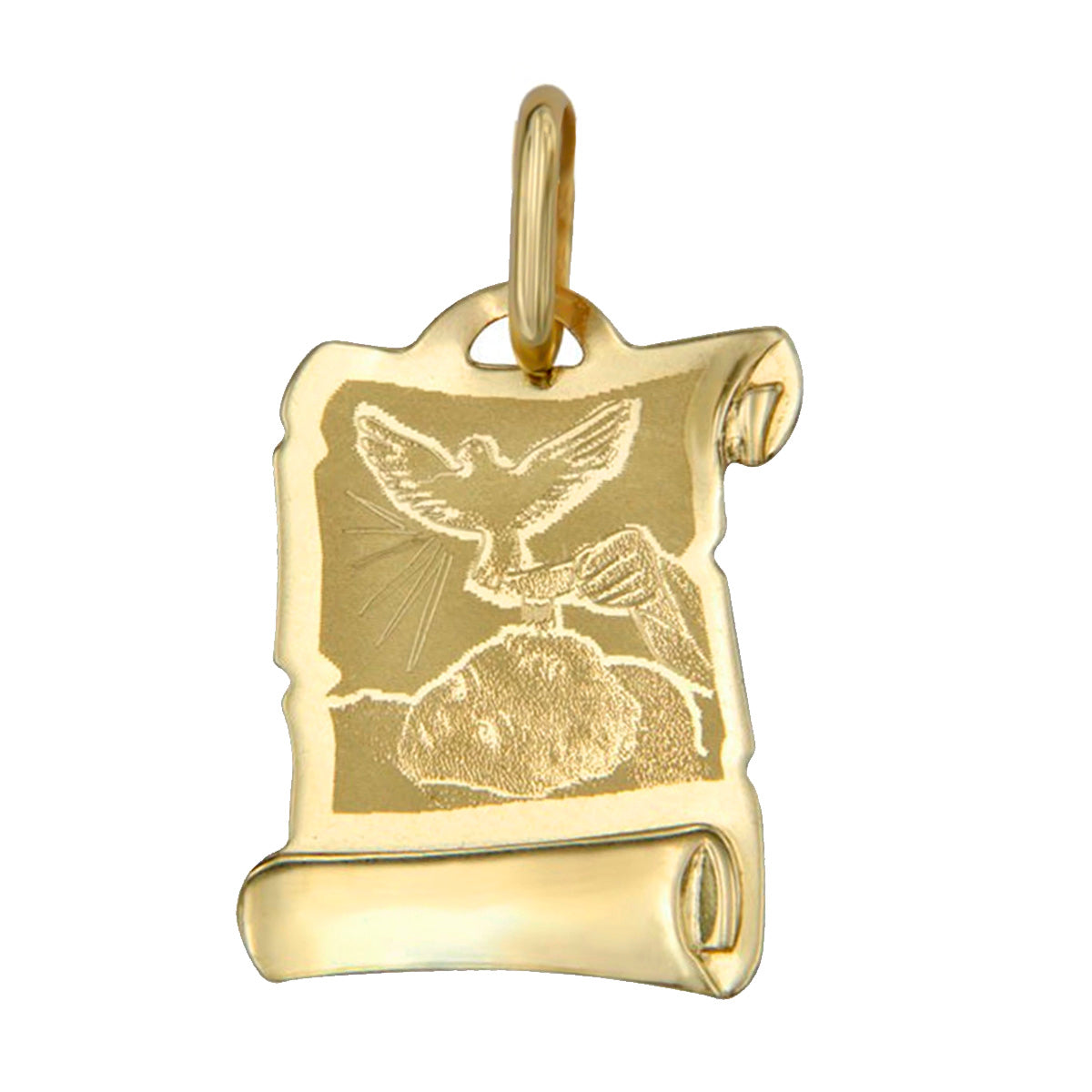 14k Gold Italian Baptismal Medal