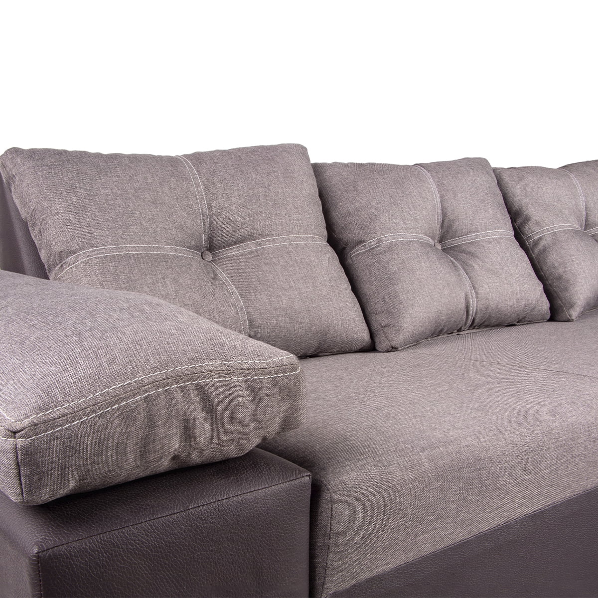 Isabela modular corner sofa (left and right) with included storage chest, Atlas del Descanso, gray color