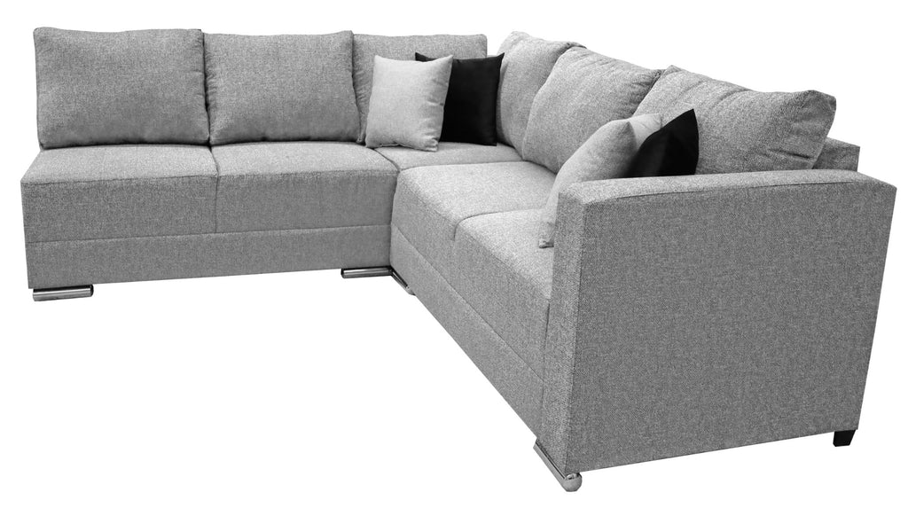 Corner sofa EL BAZAR STORE Tempo model 215 x 255 cm Silver gray Modern corner sofa