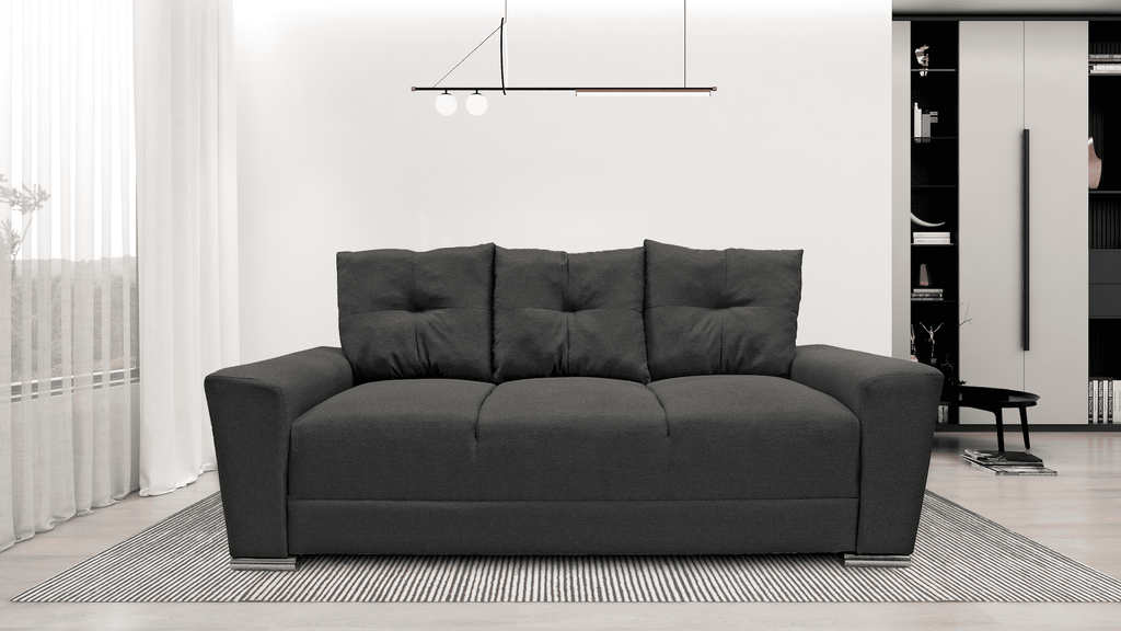 Sala Modular 3-2-1 El Bazar Store Suecia Gris Oxford, Sofa, Love seat y sillon