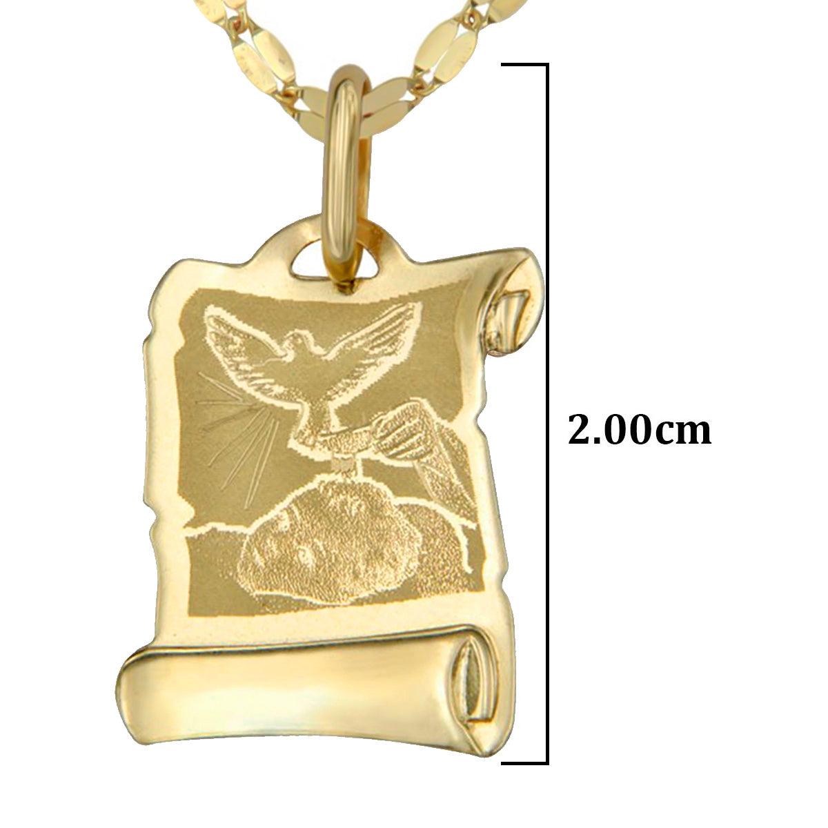 14k Gold Italian Baptismal Medal