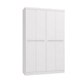 Kappesberg Single Wardrobe Closet with 4 Doors and 1 Drawer, White