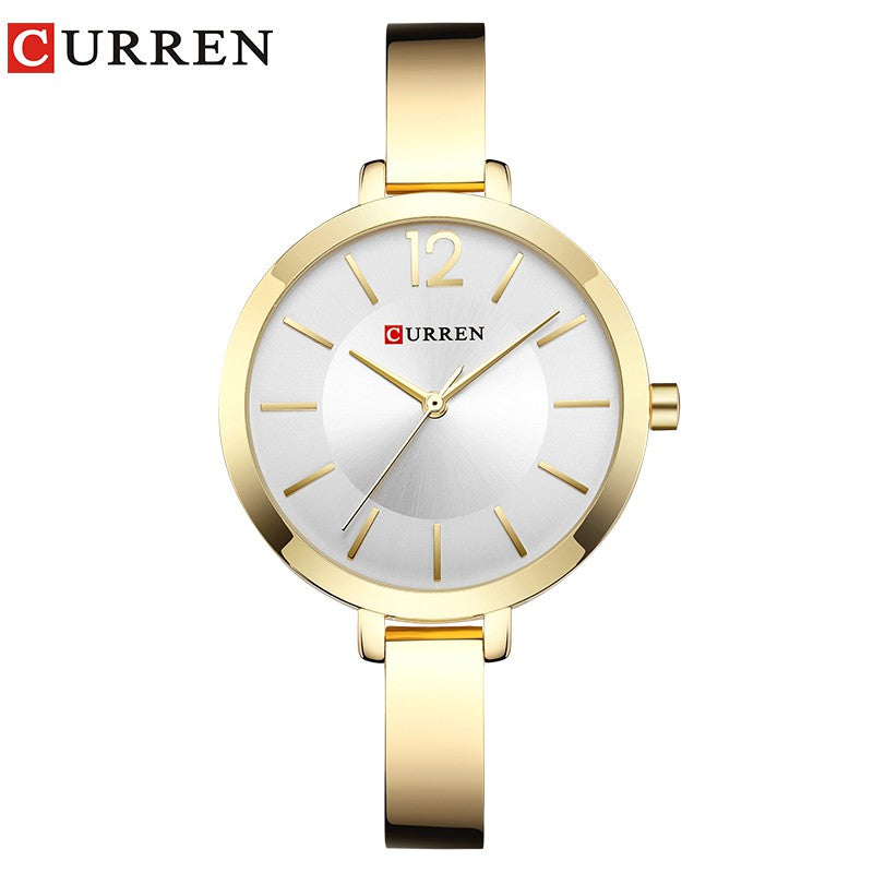 Curren Women's Waterproof Quartz Watch with Stainless Steel Strap, Simple and Casual/Gift 9012 xs