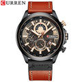Curren Multifunctional True Three Eyes Chronograph Watch with Waterproof Leather Strap 8380 XS