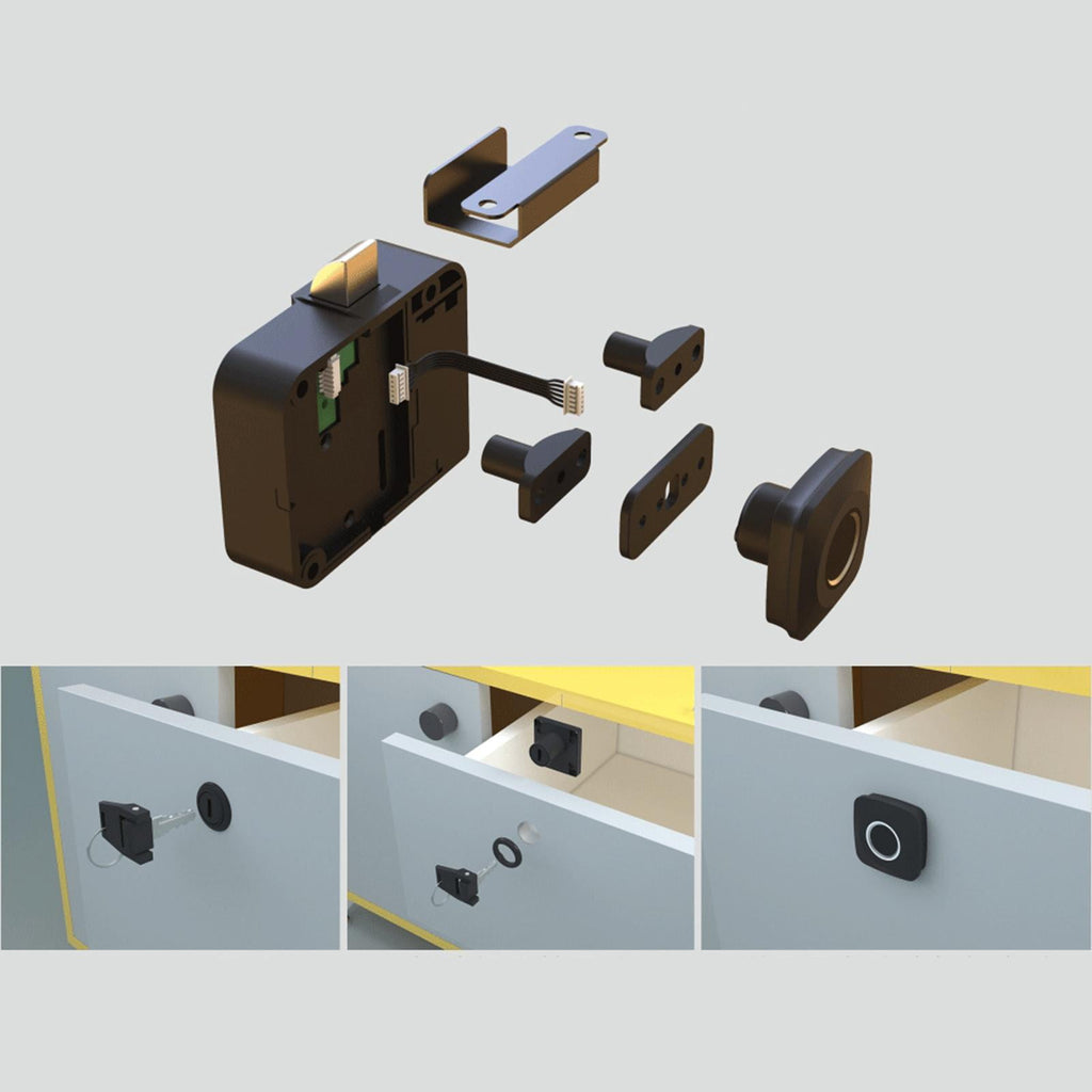 s electrónicas inteligentes de huellas dactilares pequeña sala rrobo Cajón de almacenamiento de archivos Cajón de armario s electrón Yotijar Bloqueo de huellas dactilares