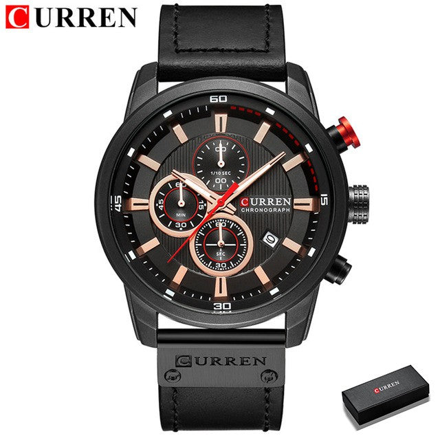 Curren Fashion Quartz Watch for Men, Top Brand Luxury Sports Chronograph Watch, Hodinky 8291 Men's Wristwatch