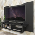 MOBI Floating Wood TV Stand, Luján Model, Black