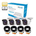 Kit Cámaras de Seguridad de 4 Cámaras Full HD 1080p Bala Blanco Metálicas