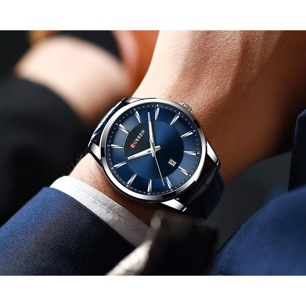 Curren Waterproof Quartz Watch Casual Business Leather Strap 8365 X
