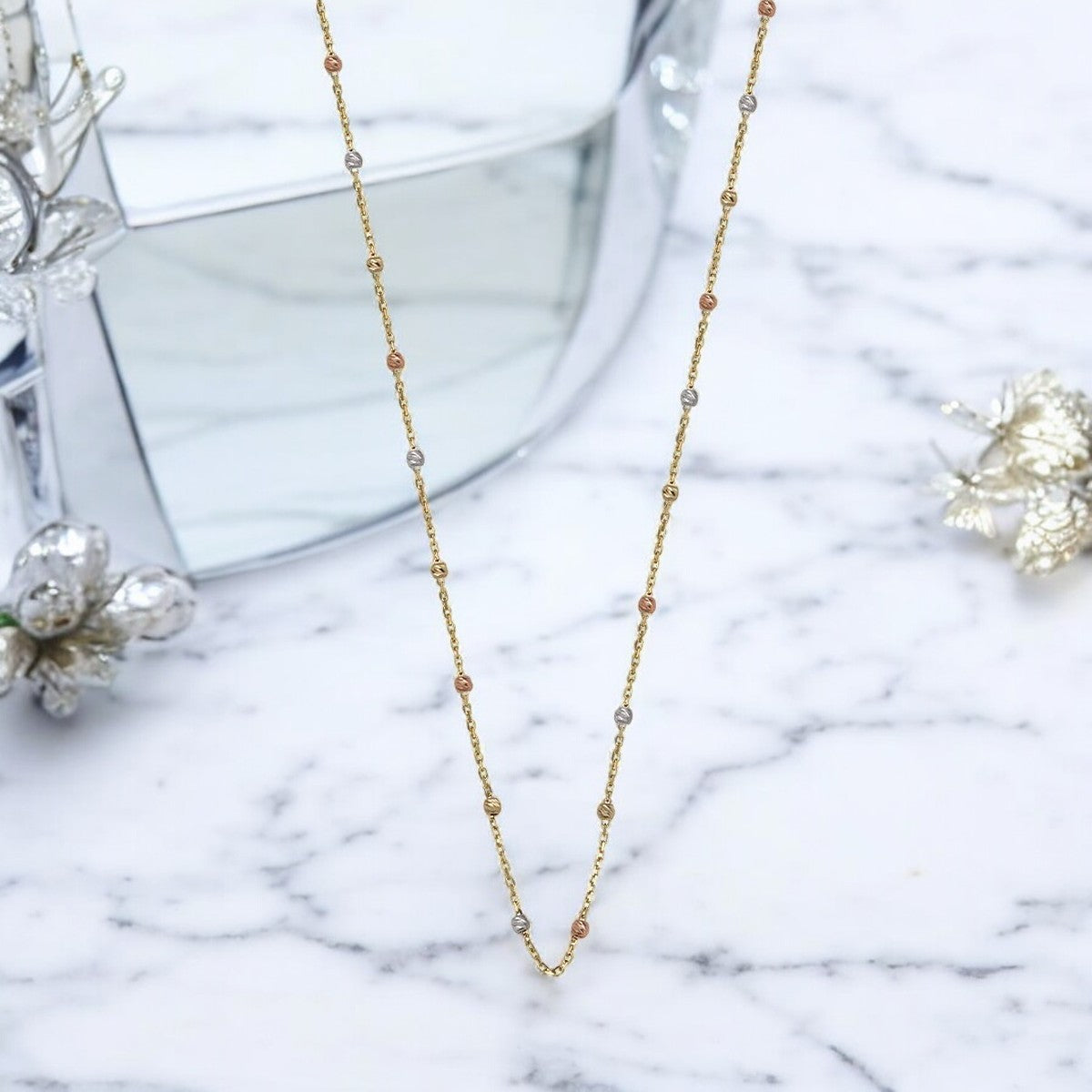 Viviana 14k Gold Necklace, 50cm, with 2.5mm Ball