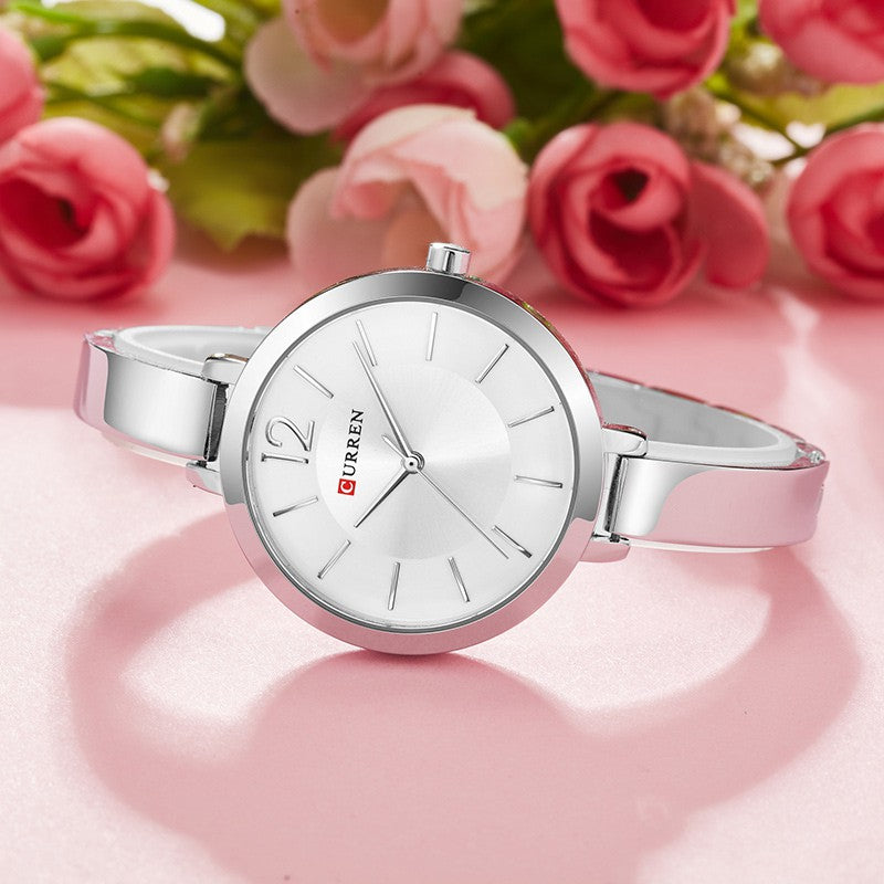Curren Women's Waterproof Quartz Watch with Stainless Steel Strap, Simple and Casual/Gift 9012 xs