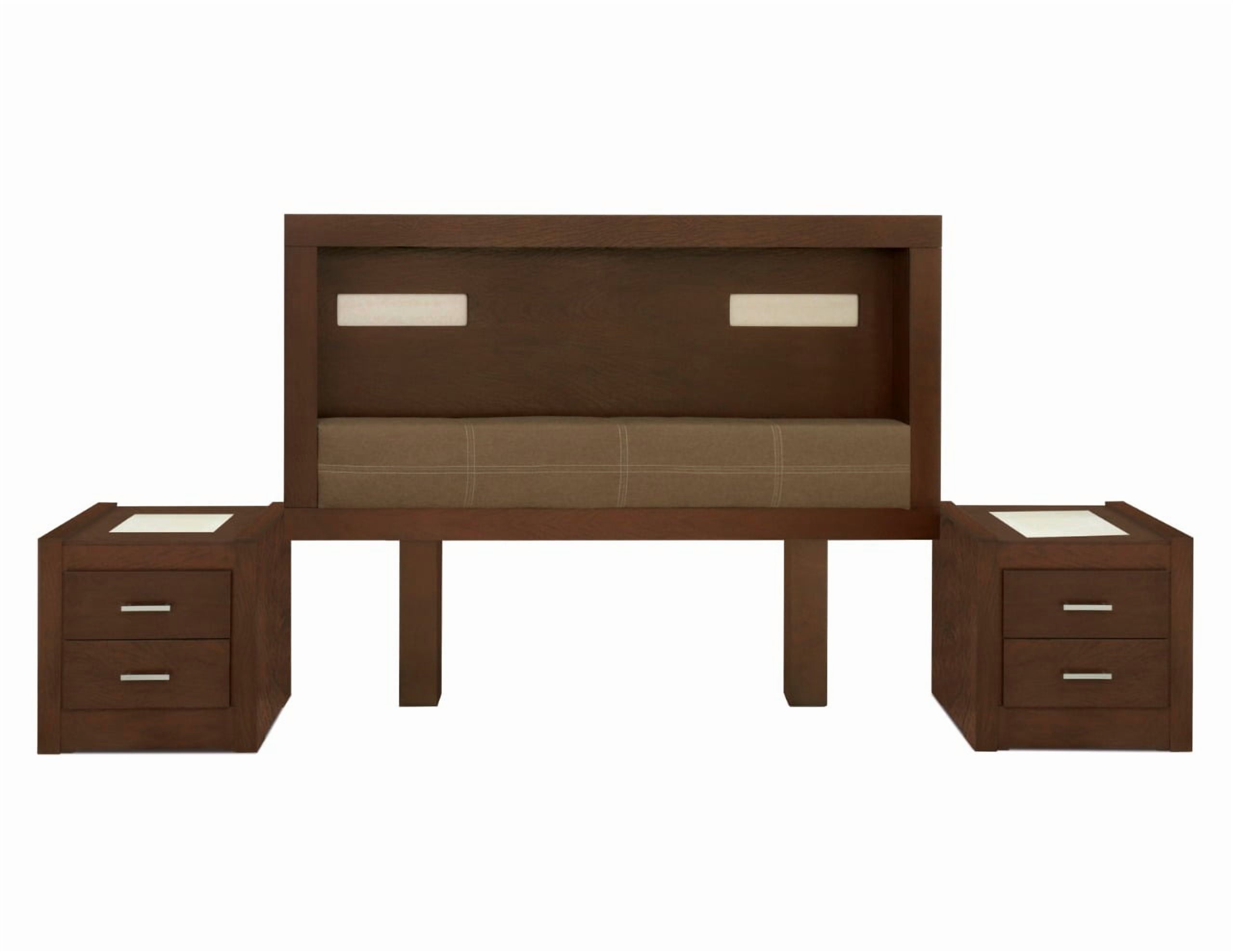 Ontario 3-piece bedroom set, Atlas of Rest, Walnut color
