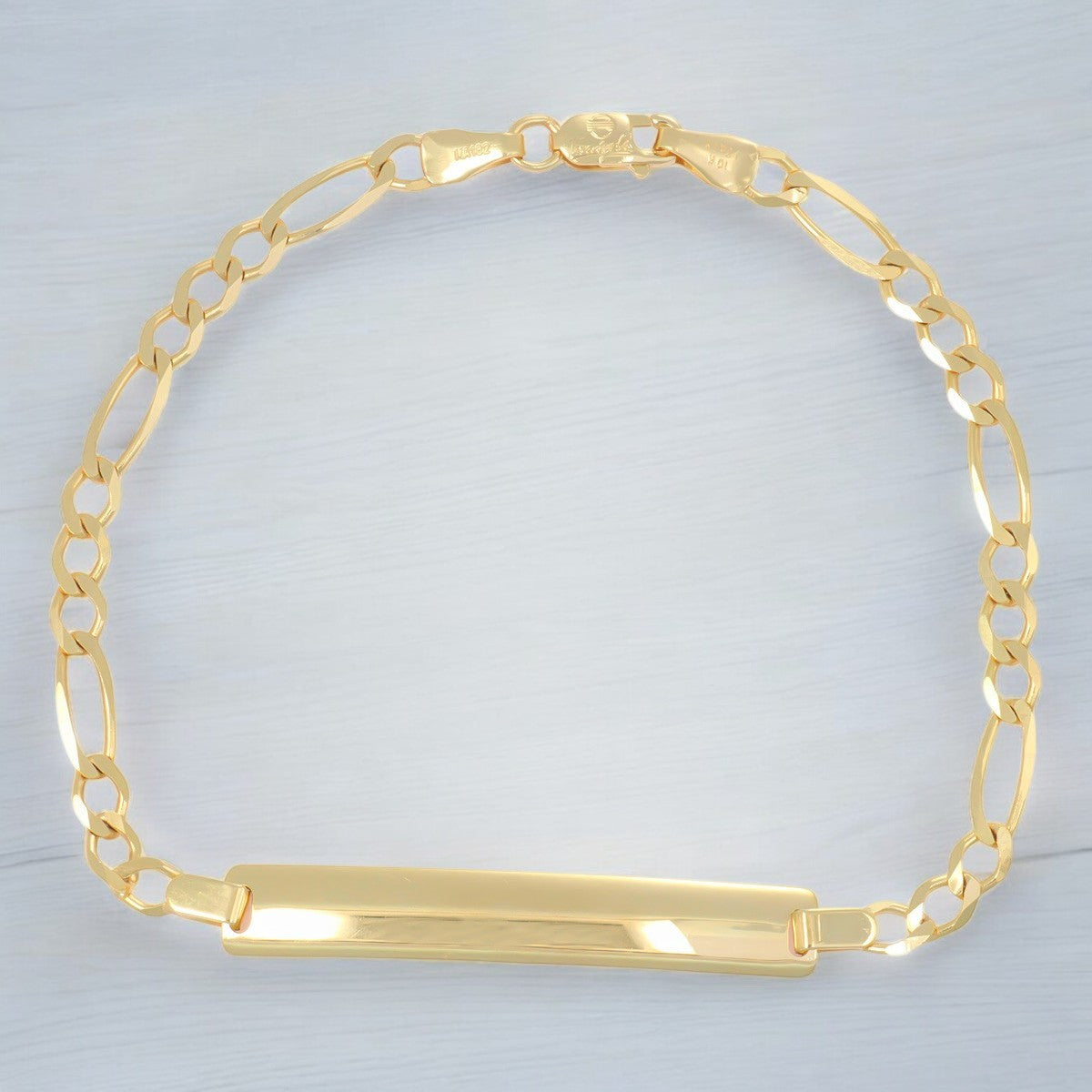 Italian Figaro 3x1 Slave Bracelet, 10 Carat, 3.5mm, 18cm