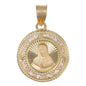 Medalla De Oro De 10k Nacional De Rostro De La Virgen Dije