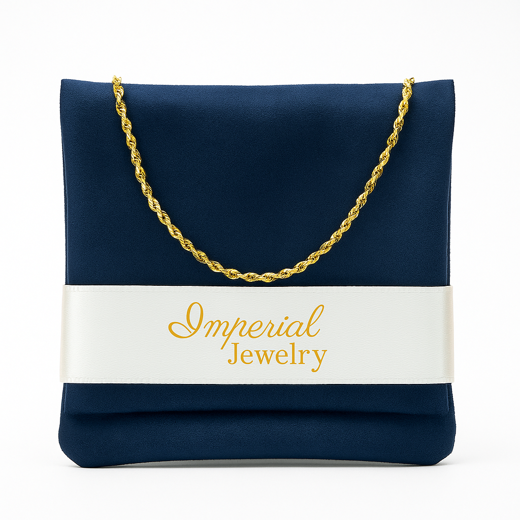 Italian Men's Twisted 10k Gold Chain, 2.4mm Gauge