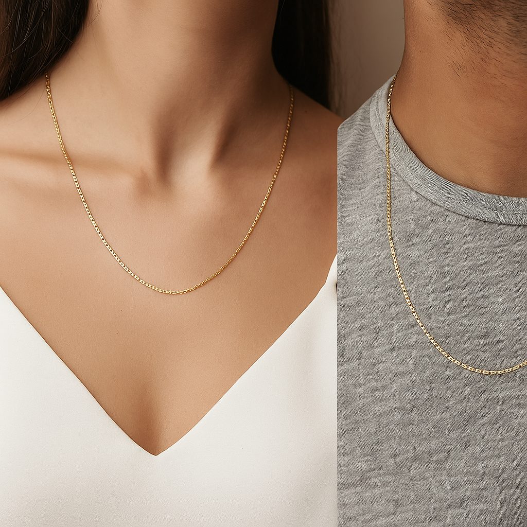 Valentino 10k Gold Chain, 1.3mm Gauge