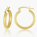 20mm Smooth 10k Gold Hoop Earrings