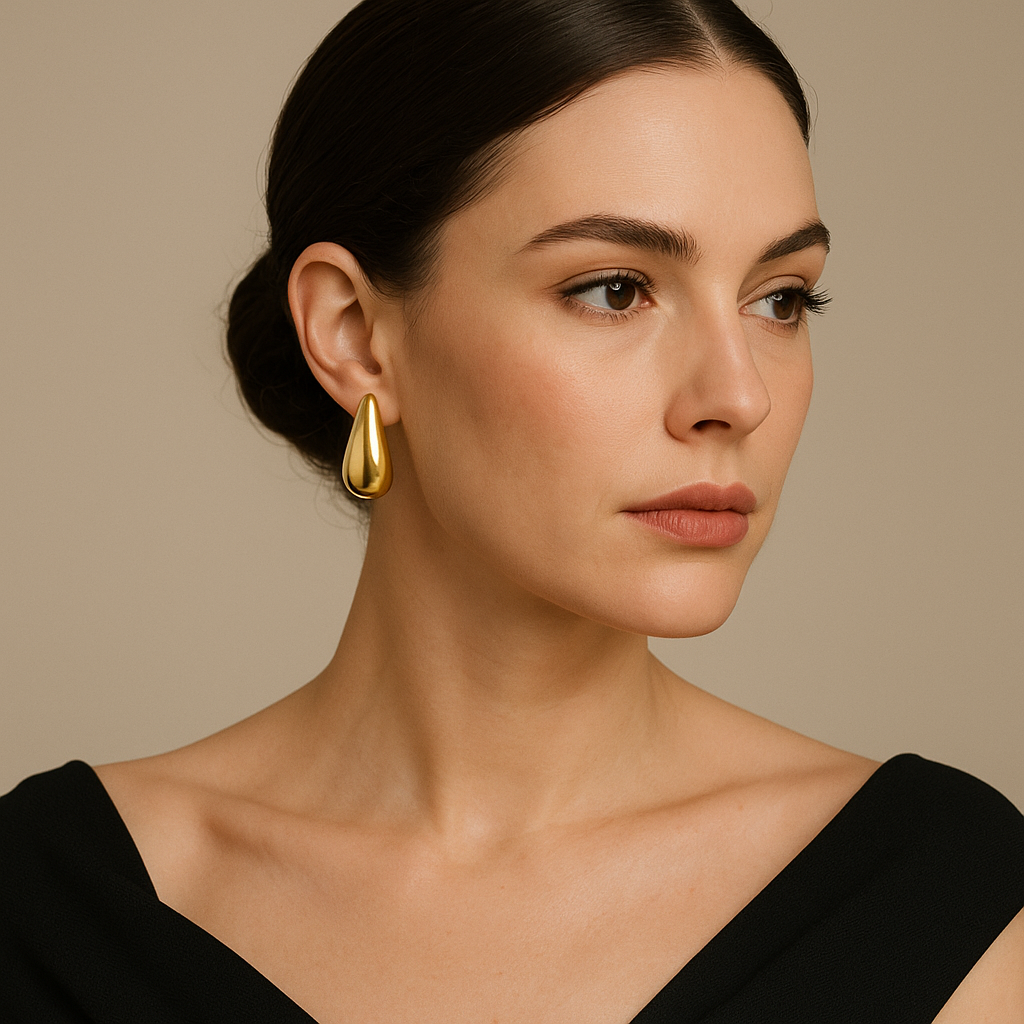 10k Gold Teardrop Earring