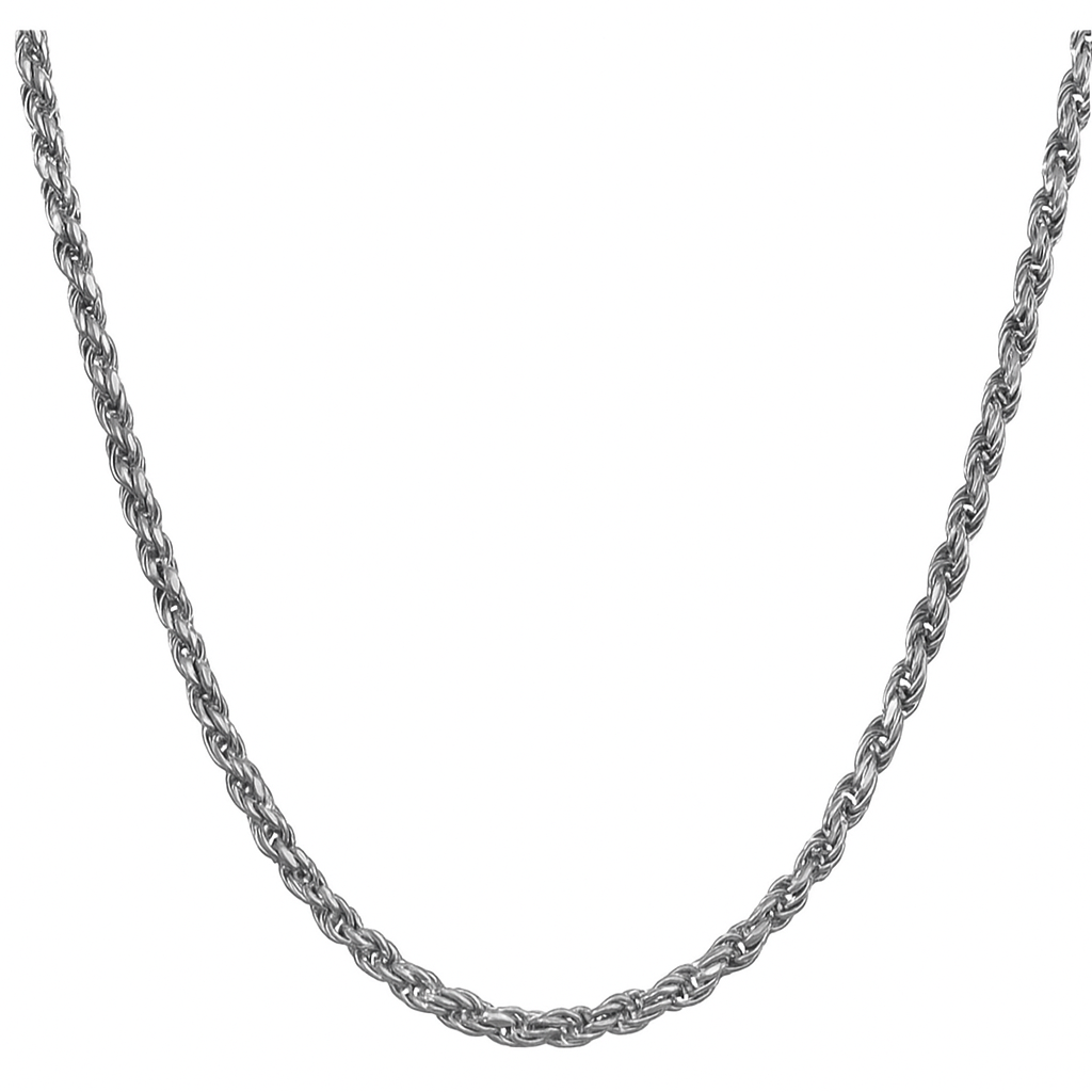 Cadena De Plata 925 Estilo Torsal De 45 Cm Calibre 3.3 Mm