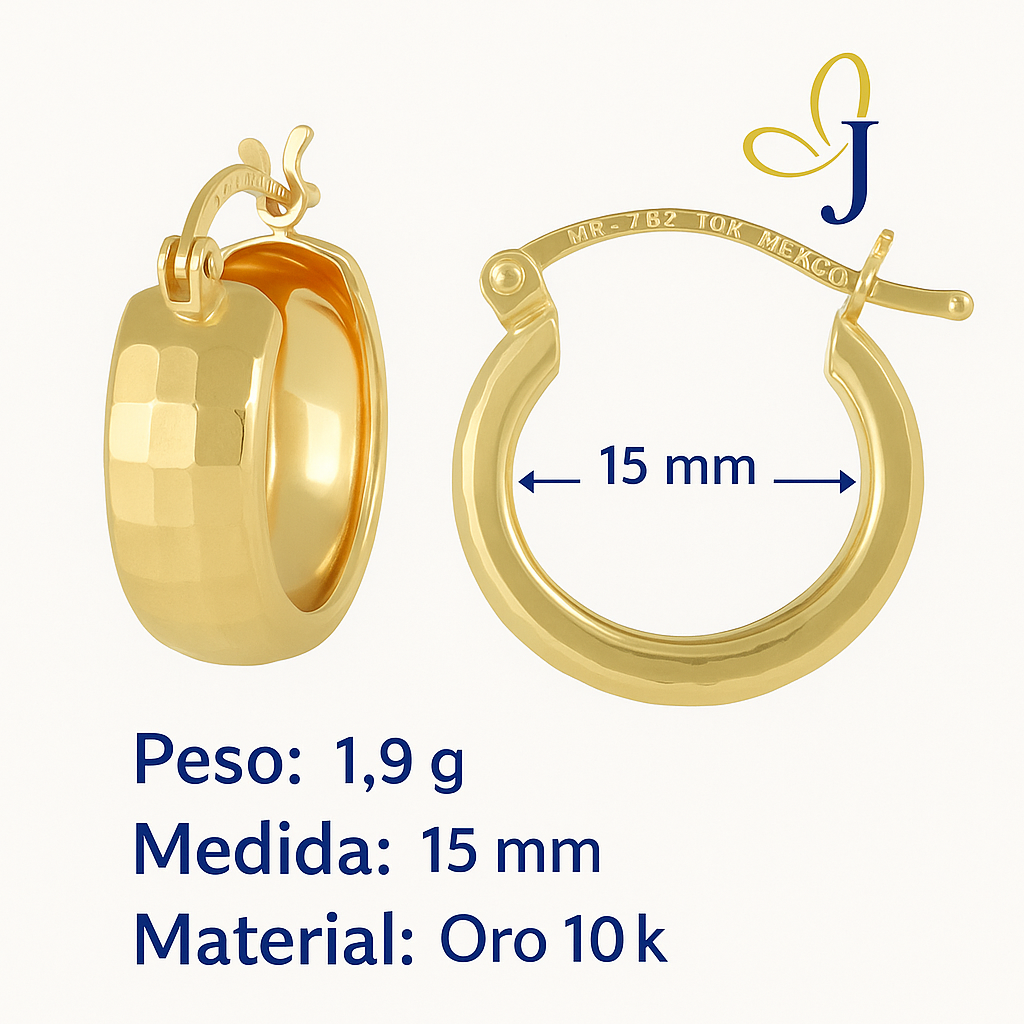 Domino Diamond 10k Gold Hoop Earrings, 6mm wide