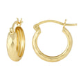 10k Gold Diamond Diamond Hoop Earrings
