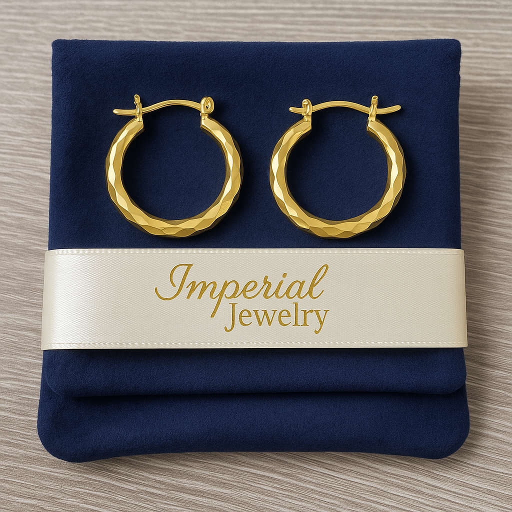 10k Gold Diamond Diamond Hoop Earrings