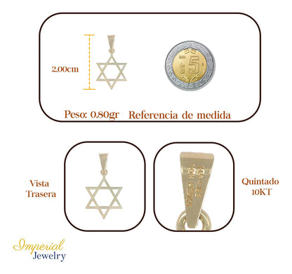 10k Gold Star of David Pendant