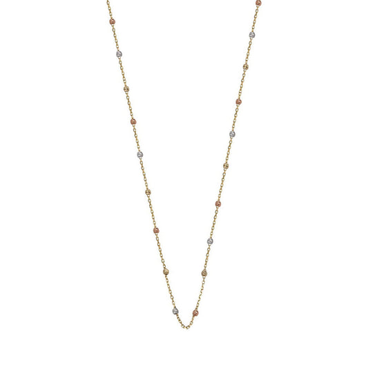 Collar Viviana De Oro De 10k De 50 Cm Con Bola 2.5mm