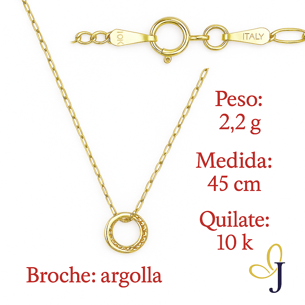 10k Gold Chain for Women, Tricolor Hoop Choker