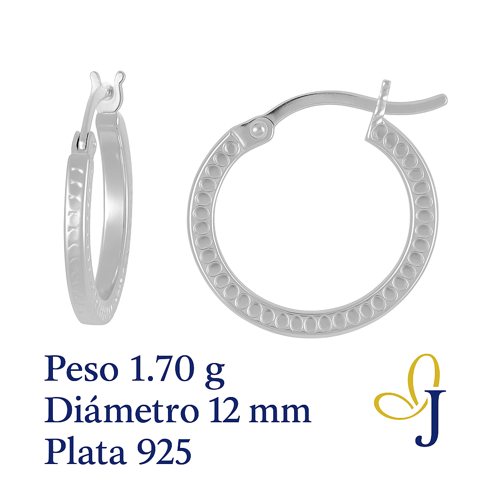 12mm Engraved 925 Sterling Silver Square Tube Earring