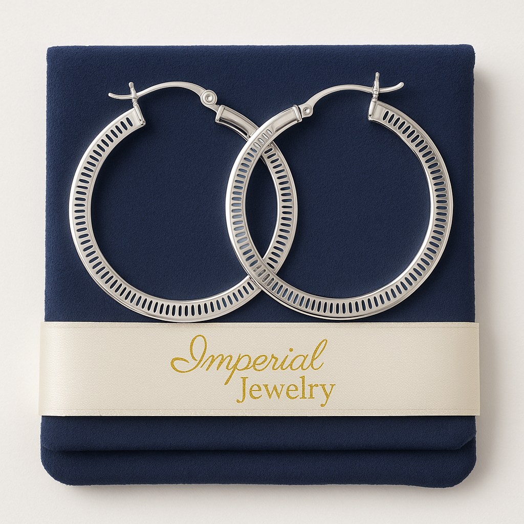 925 Silver Hoop Earrings, 25mm