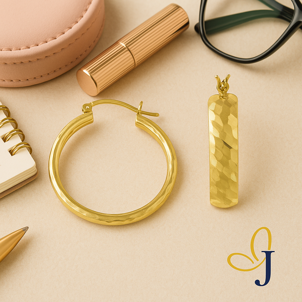 Arracada Bangle De Oro 10k Diamantado Diagonal