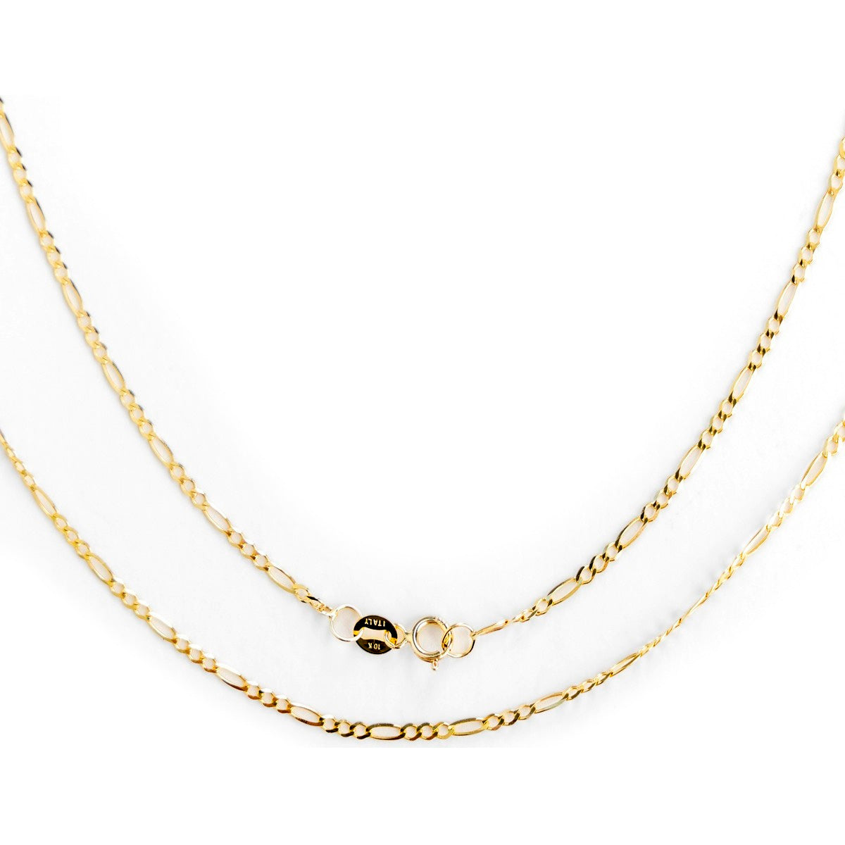 Solid 14 Carat Italian Figaro Chain 2mm, 45cm