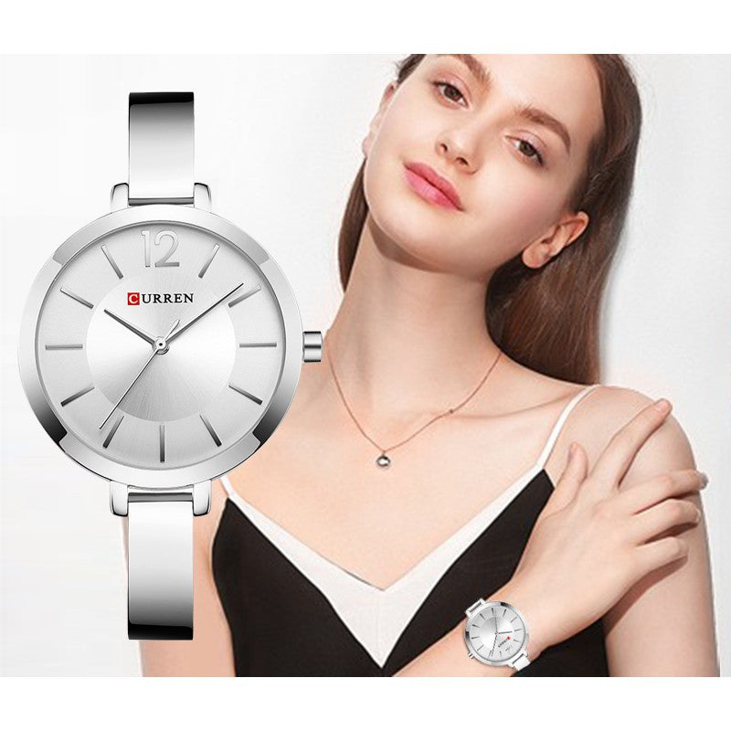 Curren Women's Waterproof Quartz Watch with Stainless Steel Strap, Simple and Casual/Gift 9012 xs