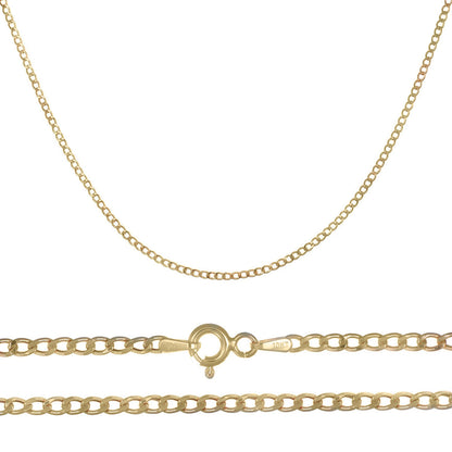 Cadena Italiana De 14k, Estilo Cubana, Calibre 2mm, De 55cm