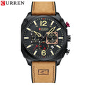 CURREN Reloj Para Hombre Marca Original Multifuncional Puntero Luminoso De Cuero Casual Impermeable Deportes De Negocios Cuarzo CR98LX