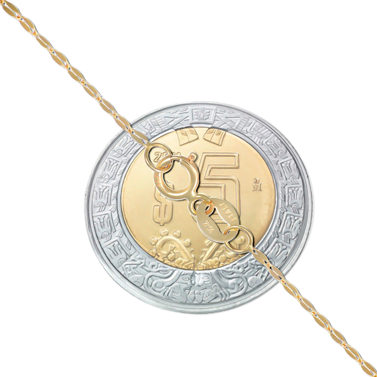Necklace with Italian Virgin Medal in 14k Gold