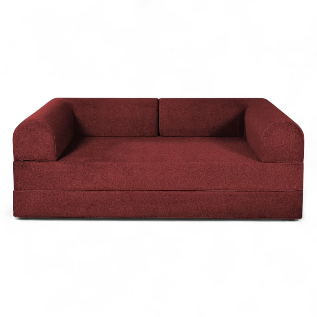 SOFA BED TEDDY SMOOTH BIRGUNDY