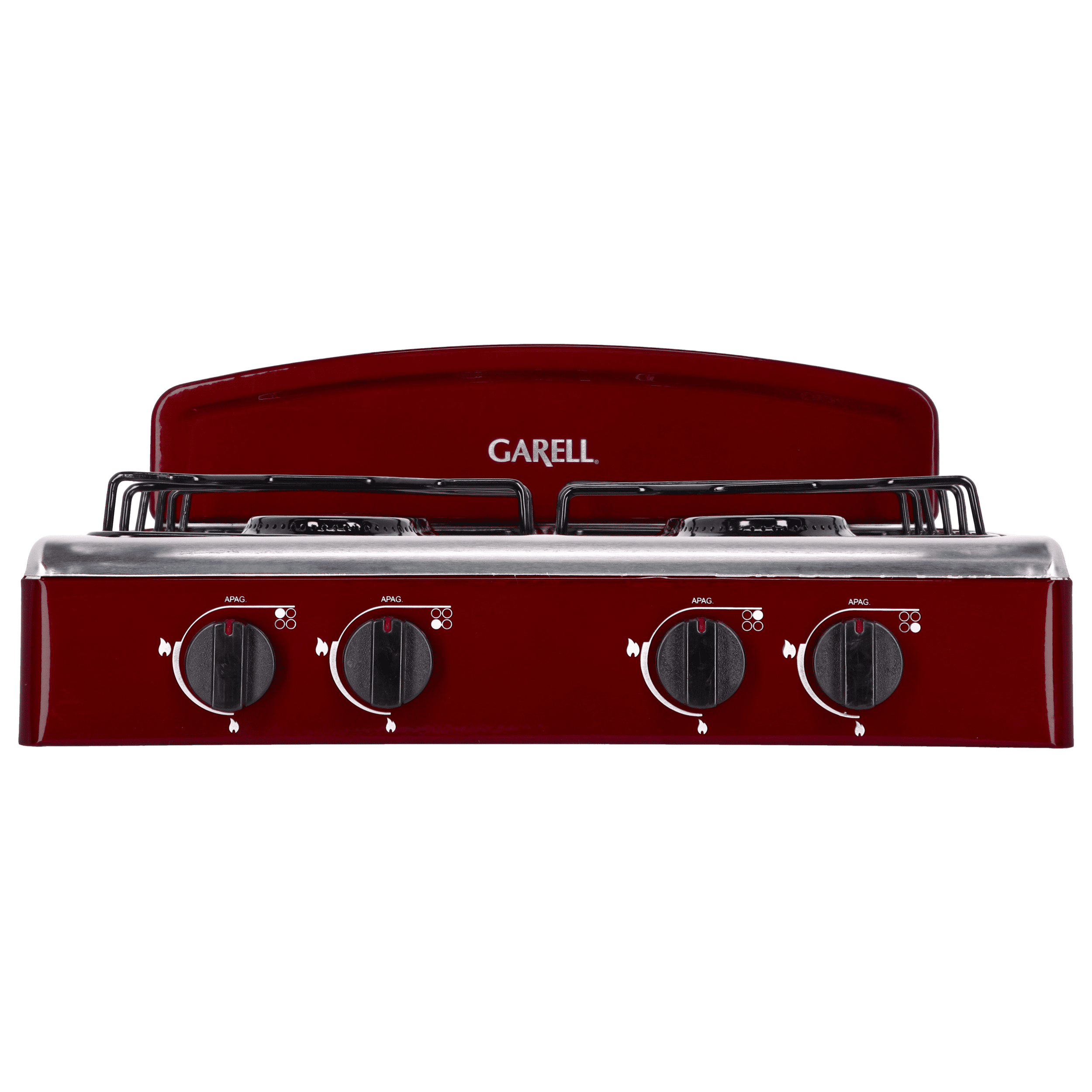 Garell PM4Q-IT 4 Burner Gas Tabletop Grill Stove in Stainless Steel