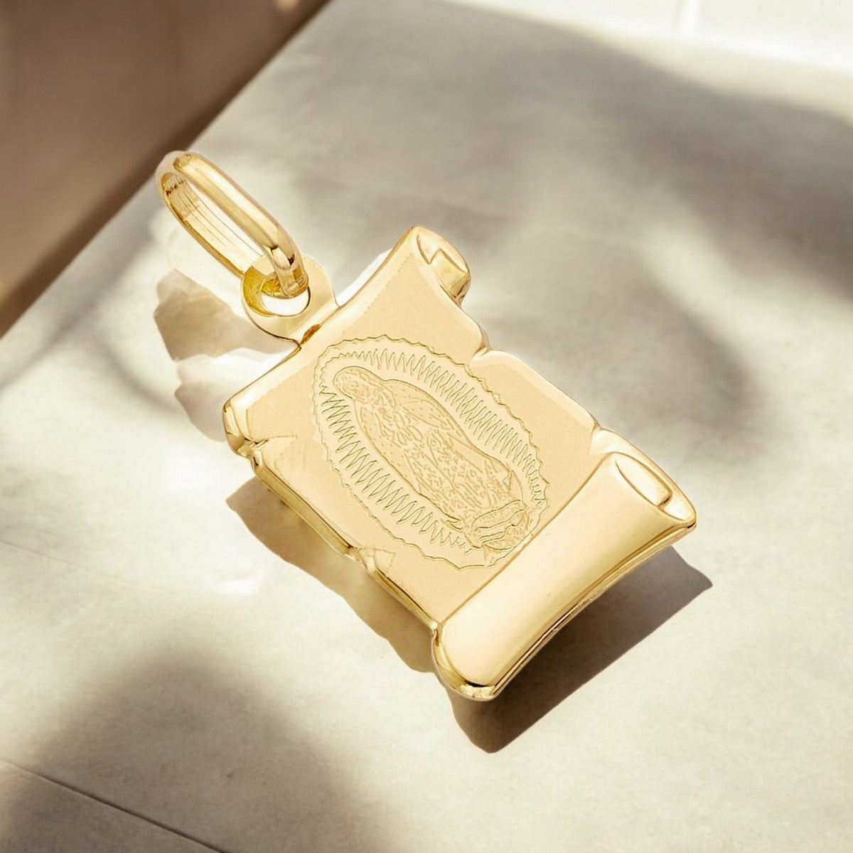 10k Gold Italian Virgin Medal