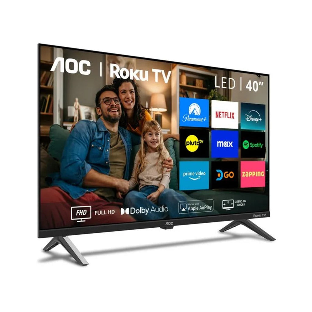 AOC Smart TV 40 Inch LED FHD Roku TV 40S5045 - Compatible with Alexa, Google Home, Airplay