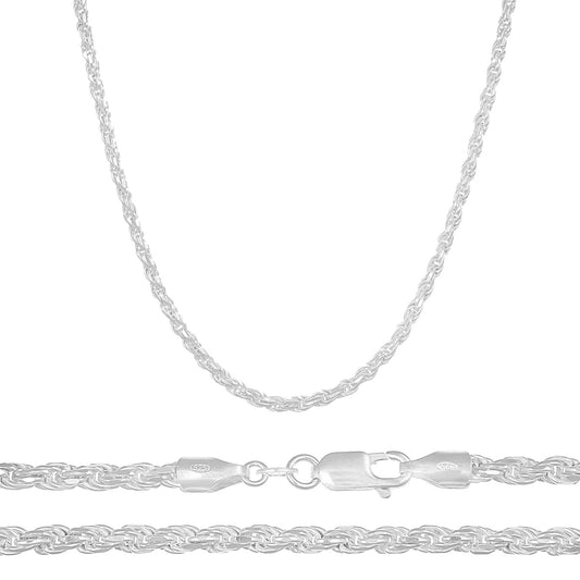 Cadena De Plata 925 Torsal De Calibre 2.8 Mm, en 4 Colores