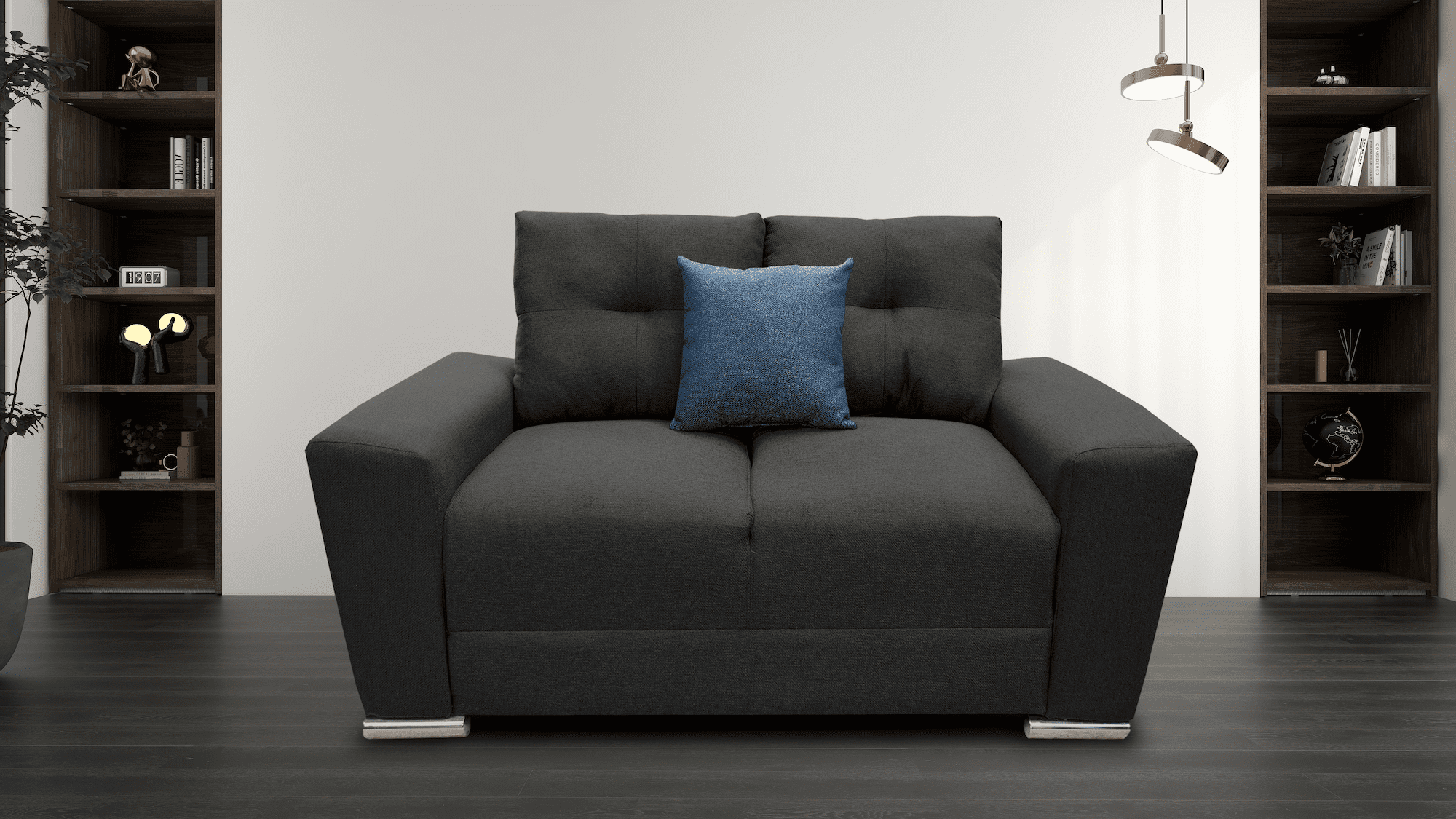 Modular Living Room 3-2-1 The Bazar Store Sweden Oxford Grey, Sofa, Loveseat and Armchair