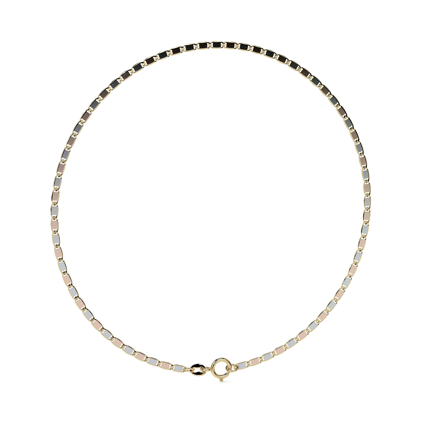 10K Gold Bracelet, Italian Style Valentino | Delicate Bracelet in Yellow Gold or Tricolor