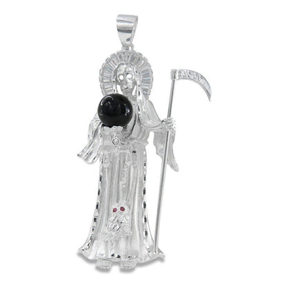 Dije De Santa Muerte De Plata 925 6.2cm
