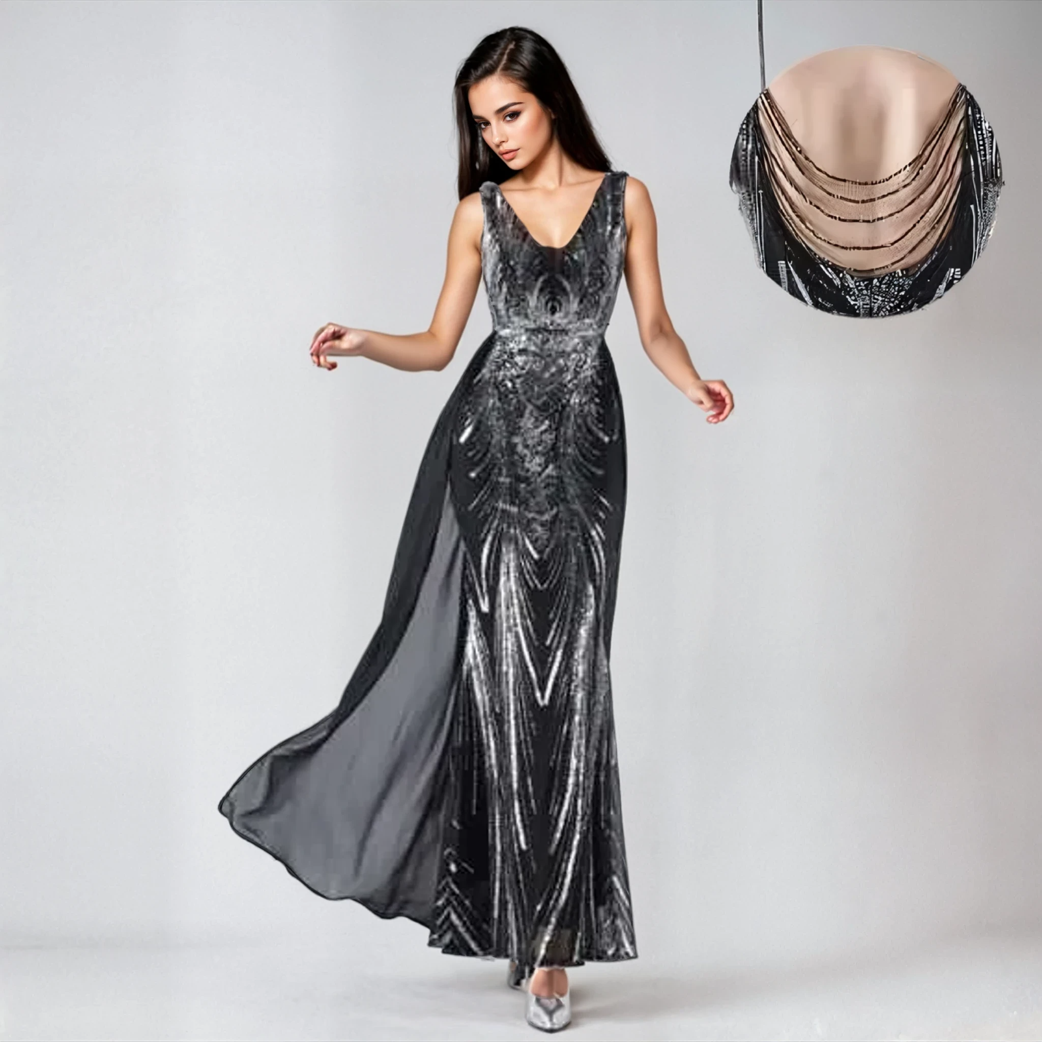 EV803 Long Party Dress