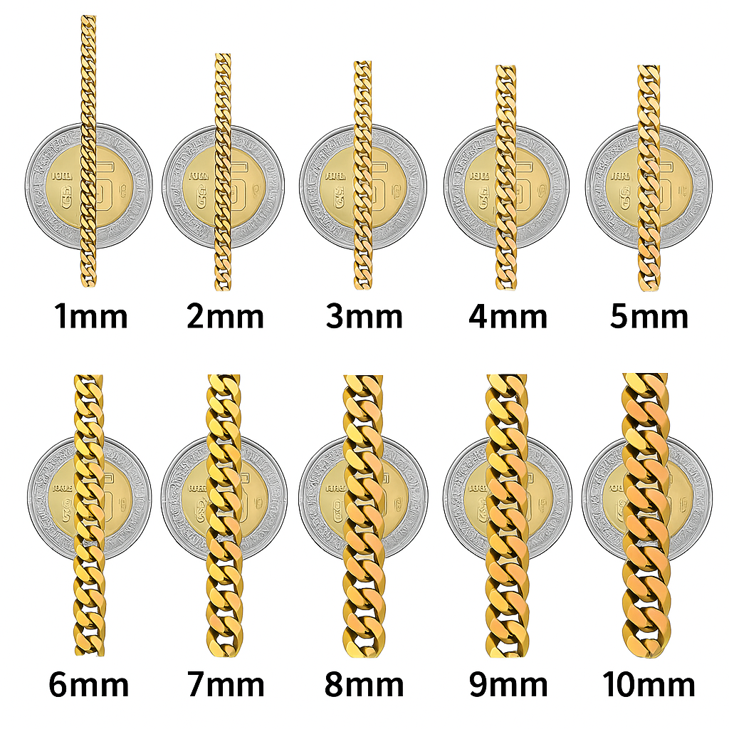 Italian Men's Twisted 10k Gold Chain, 1.9mm Gauge